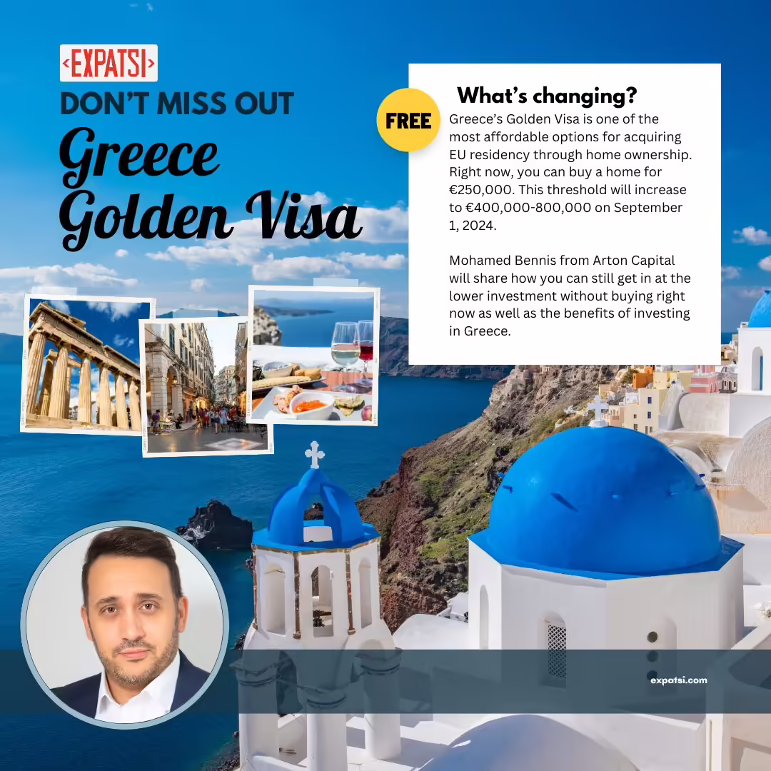 Webinar: Changes to Greece's Golden Visa